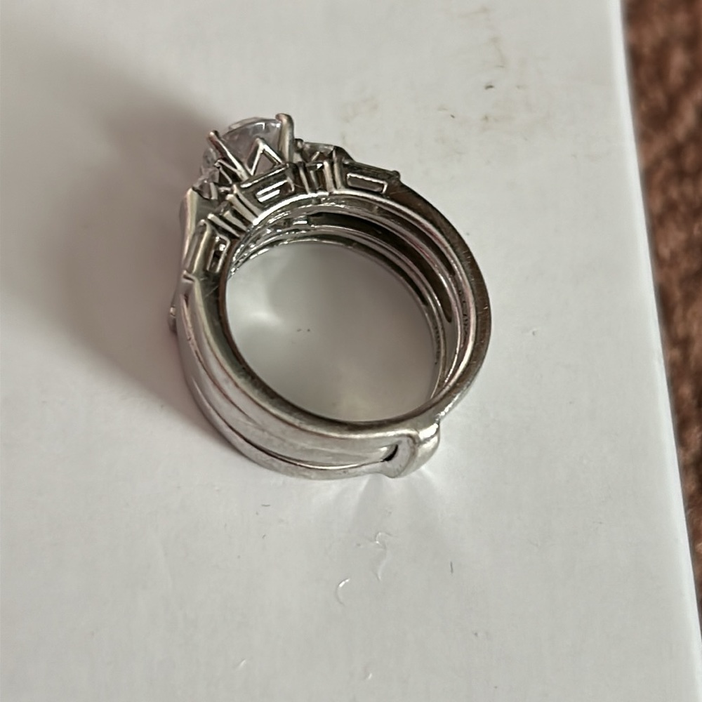 Wedding Engagement Stackable Sterling Silver Ring - image 5